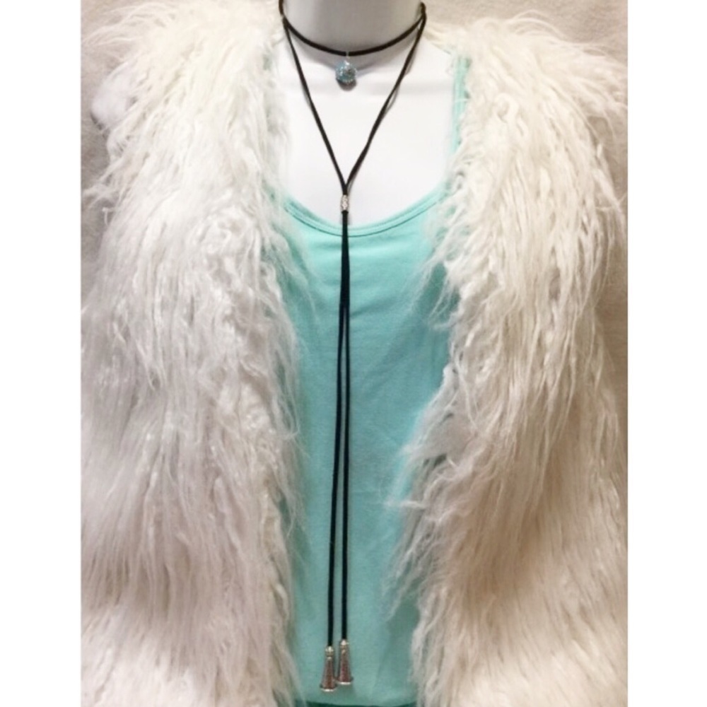 Long‎ Wrappped  Choker Genuine Suede Cord
